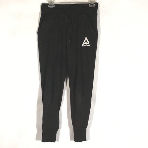 Reebok Women's Black Sweatpants Joggers Workout Athletic Sport Track Pants - Picture 2 of 8